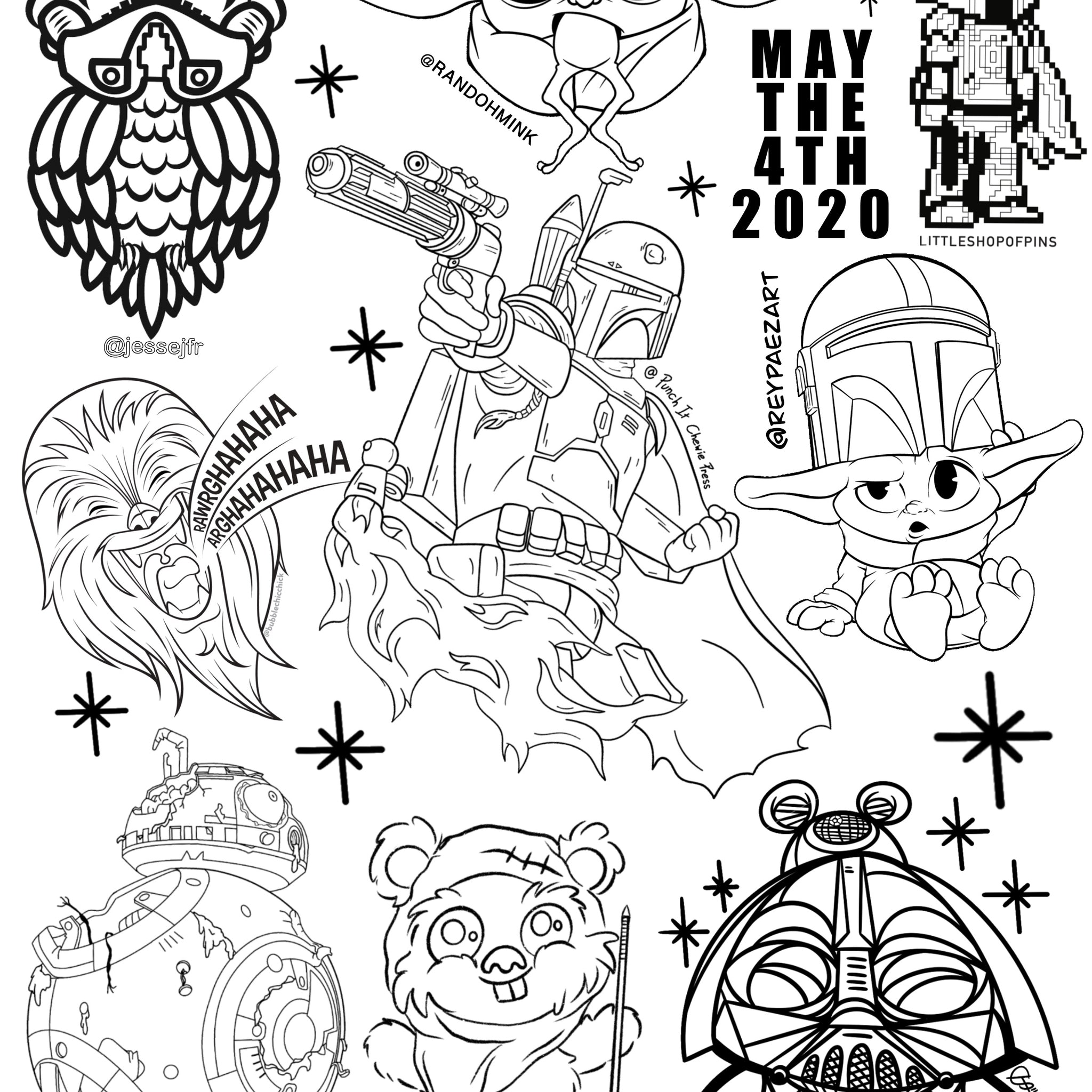 May the 4th Coloring Page