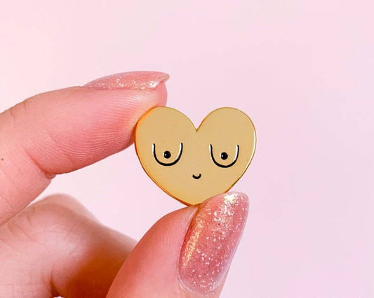 Little Woman Goods - Gold Boob Enamel Pin