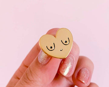 Little Woman Goods - Gold Boob Enamel Pin