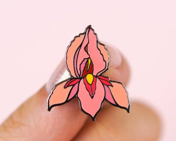 Little Woman Goods - Pussy Flower Enamel Pin