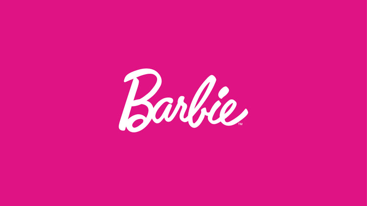 barbie logo on pink background