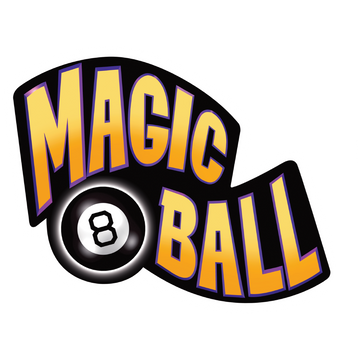 Magic 8 Ball logo on white