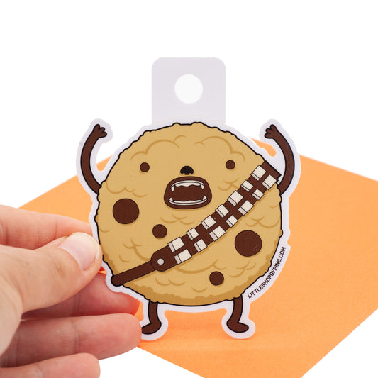 cookie drawing dressed as chewie from Star Wars vinyl sticker