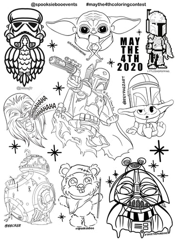 May the 4th Coloring Page