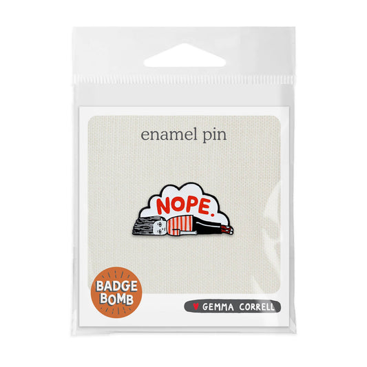Badge Bomb - Nope Girl Enamel Pin