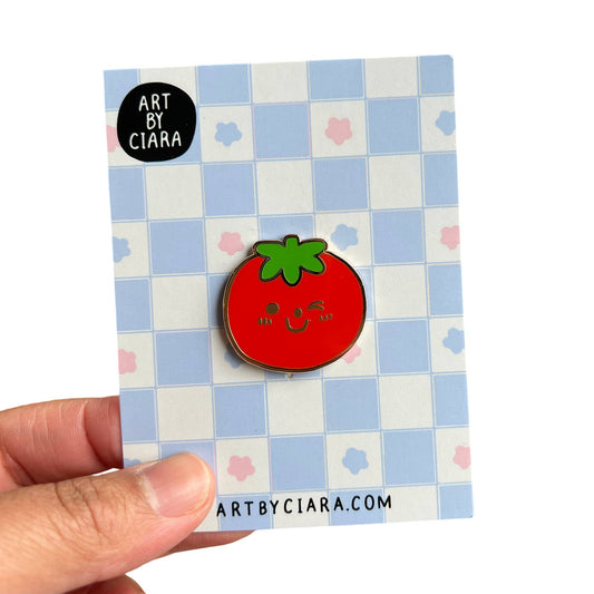 Art by Ciara - Tomato Enamel Pin