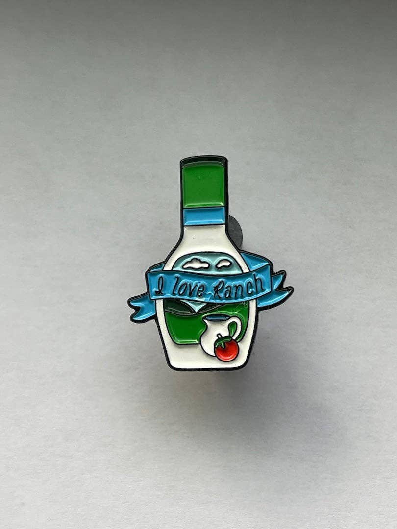 Deli Fresh Threads - I love Ranch Enamel Pin: ILoveRanch Enamel Pin