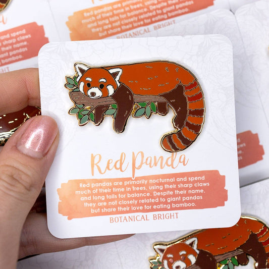 Botanical Bright - Red Panda Enamel Pin