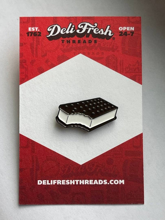Deli Fresh Threads - Ice Cream Sandwich Enamel Pin