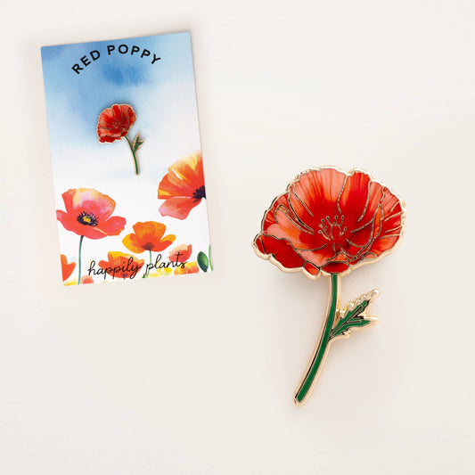 Happily Plants - California Red Poppy Pin