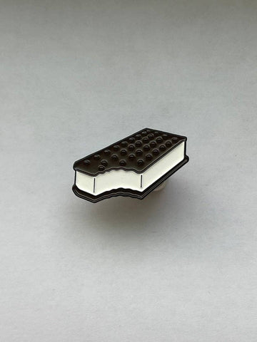 Deli Fresh Threads - Ice Cream Sandwich Enamel Pin: Ice Cream Sandwich Enamel Pin