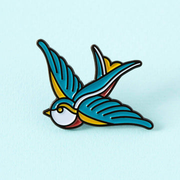 Punky Pins - Swallow Tattoo Inspired Enamel Pin