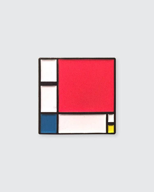 Pin Museum - Composition II in Red, Blue, and Yellow Enamel Pin