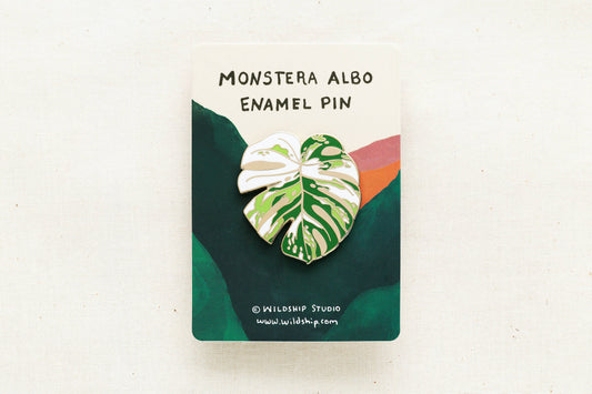 Wildship Studio - Monstera Albo Enamel Pin