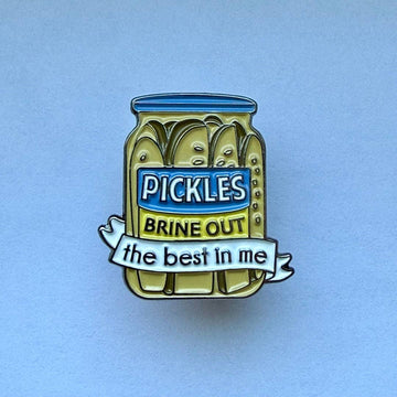 Deli Fresh Threads - Pickles Jar Enamel Pin: Pickles Enamel Pin