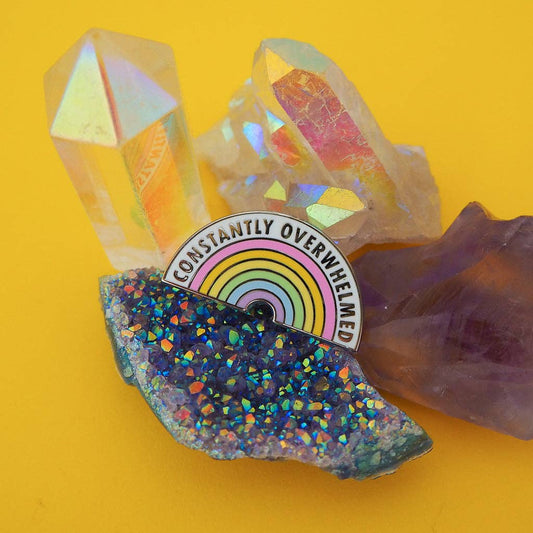 Hand Over Your Fairy Cakes - Constantly Overwhelmed Enamel Pin