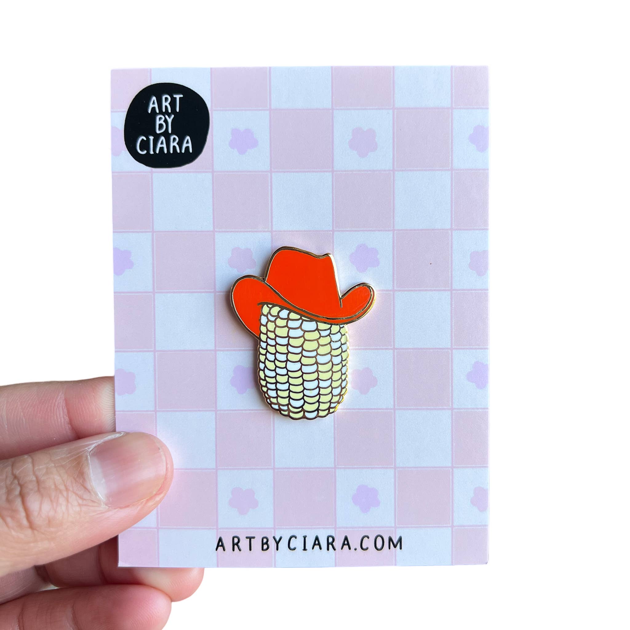Art by Ciara - Cowboy Corn Enamel Pin