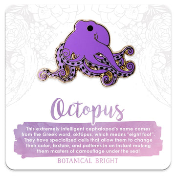 Botanical Bright - Octopus Enamel Pin