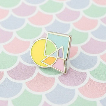 Hand Over Your Fairy Cakes - Pastel Geometric Rainbow Enamel Pin