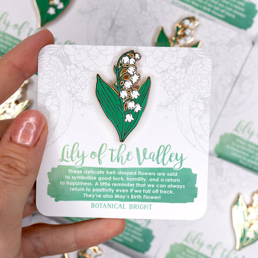 Botanical Bright - Lily of the Valley Enamel Pin