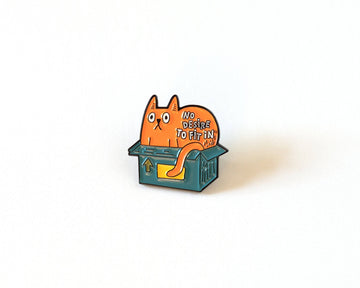 RippleSplash Studio - Funny Cat in Box Enamel Pin