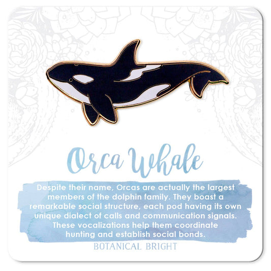Botanical Bright - Orca Whale Enamel Pin