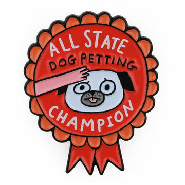 Badge Bomb - Dog Petting Champion Enamel Pin