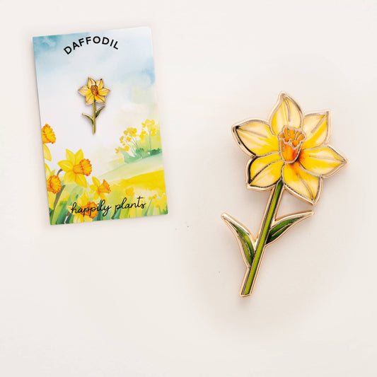 Happily Plants - Daffodil Pin Brooch