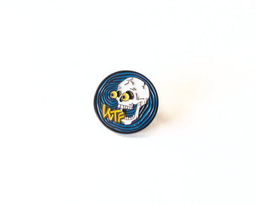RippleSplash Studio - Quirky Skull 'WTF' Enamel Pin