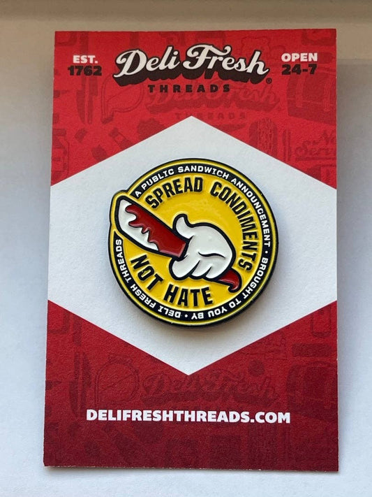 Deli Fresh Threads - Spread Condiments Enamel Pin