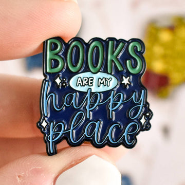 Kyn You Believe It - Books Are My Happy Place Enamel Lapel Pin | 1-in