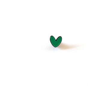 RippleSplash Studio - Green Heart Enamel Pin