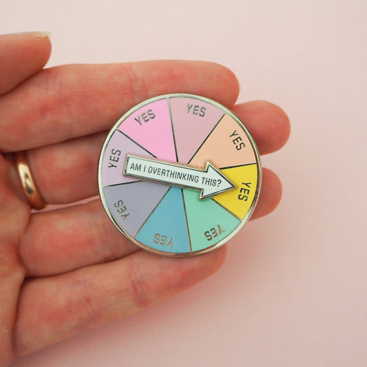 Hand Over Your Fairy Cakes - Am I Overthinking This? Spinner Enamel Pin