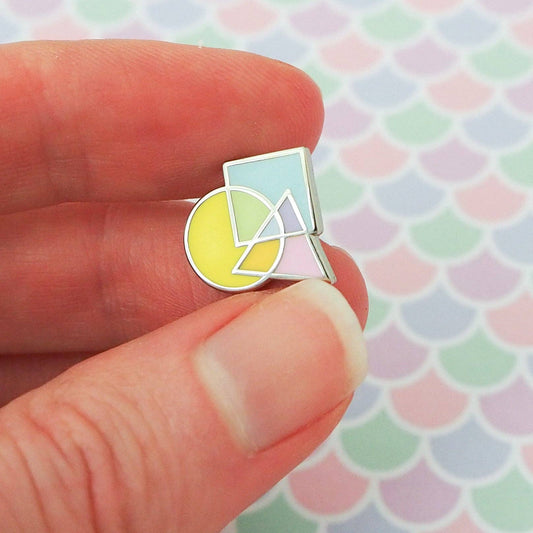 Hand Over Your Fairy Cakes - Pastel Geometric Rainbow Enamel Pin