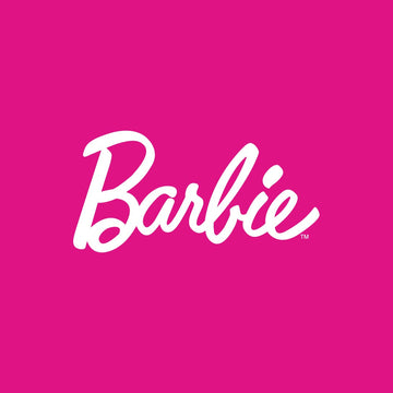 barbie logo on pink background