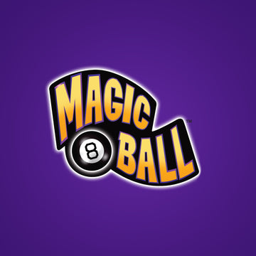 Magic 8 Ball logo on purple