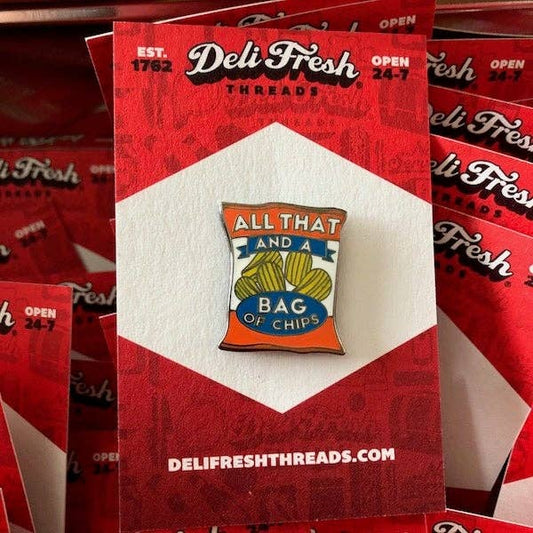 Deli Fresh Threads - Bag of Chips Enamel Pin
