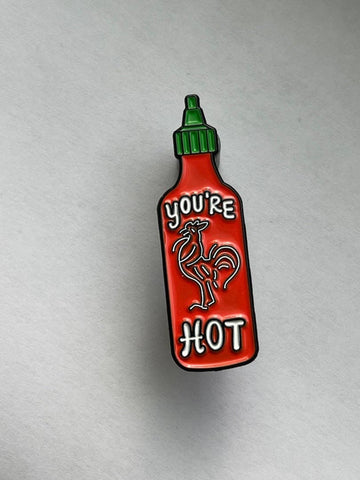 Deli Fresh Threads - You're Hot Enamel Pin: You're Hot Enamel Pin