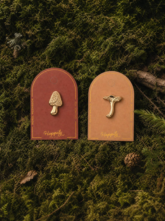 Happily Plants - Chanterelle Mushroom Pin