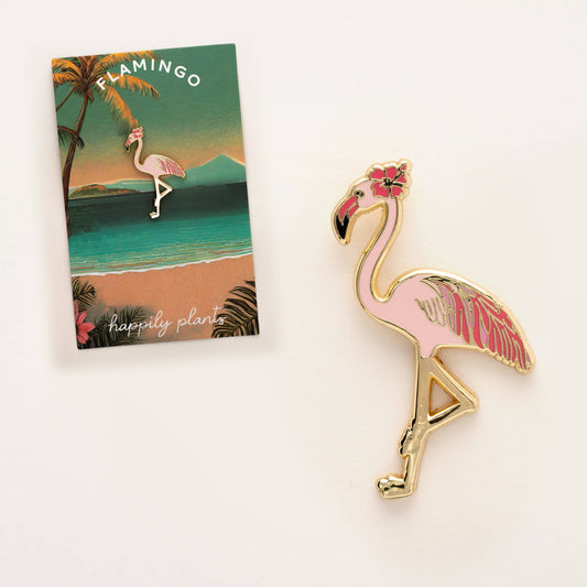 Happily Plants - Pink Flamingo Bird Pin