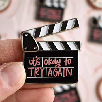 Kyn You Believe It - Try Again Film Clapper Pin (Interactive)