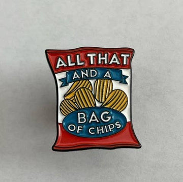 Deli Fresh Threads - Bag of Chips Enamel Pin