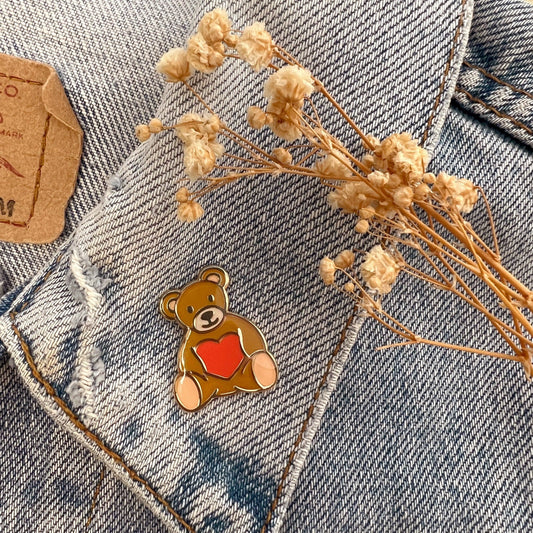 Kindness is Magic - Teddy Bear "Sending Hugs" Enamel Pin