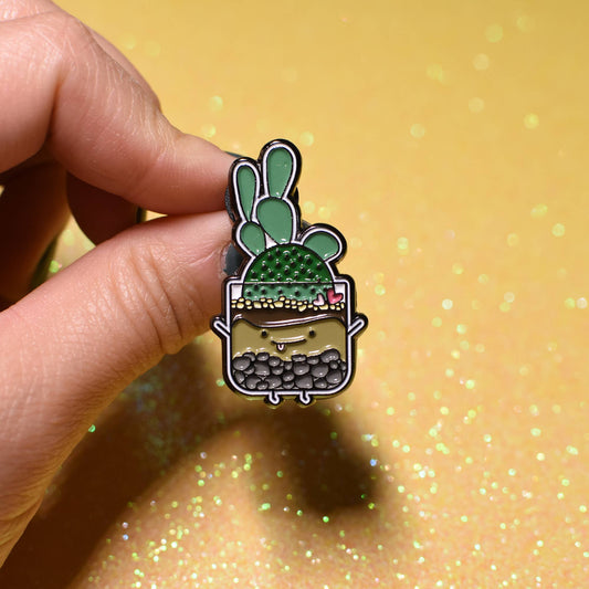 Home by Faith - Terrarium Cacti Enamel Pin