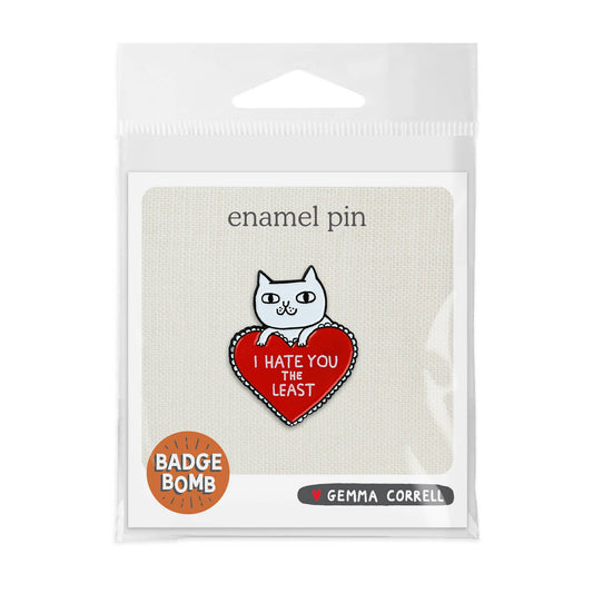 Badge Bomb - I Hate You The Least Cat Enamel Pin