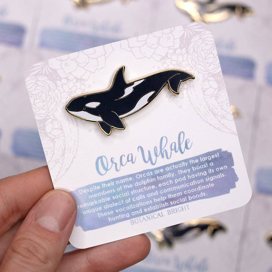 Botanical Bright - Orca Whale Enamel Pin
