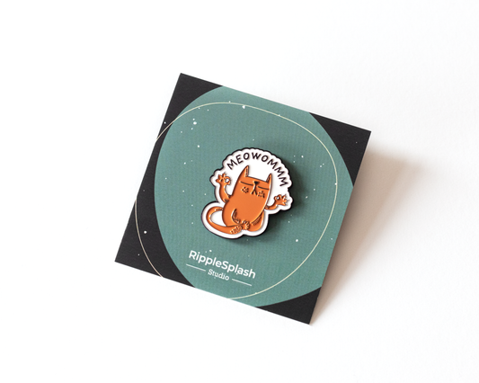 RippleSplash Studio - Cute Orange Cat Enamel Pin