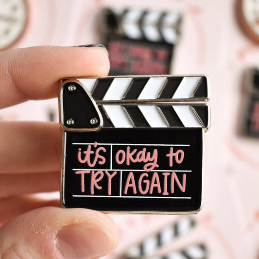 Kyn You Believe It - Try Again Film Clapper Pin (Interactive)