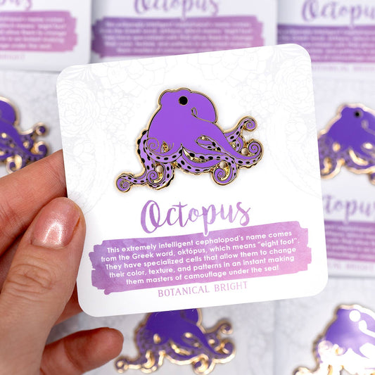Botanical Bright - Octopus Enamel Pin