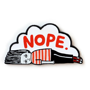 Badge Bomb - Nope Girl Enamel Pin